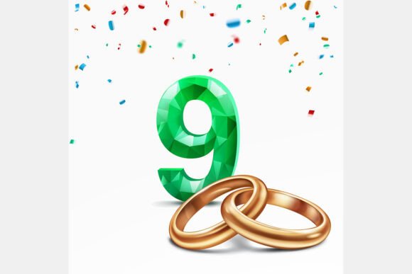 Celebrate Milestones: The Charm of Number 9 and Gold Rings