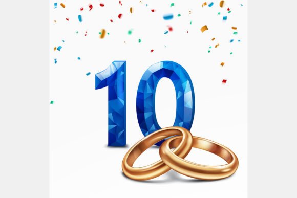 Celebrating a Decade: The Symbolism of Gold and Blue