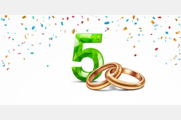 Celebrating Milestones: Designing with a Golden Fifth Anniversary Theme