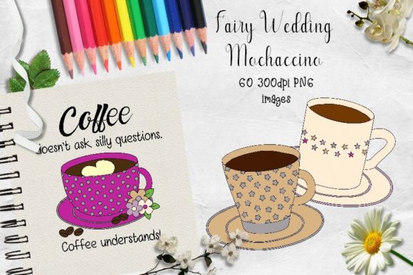 Coffee Shop Dreams: Designing with Fairy Wedding Mochaccino Clipart