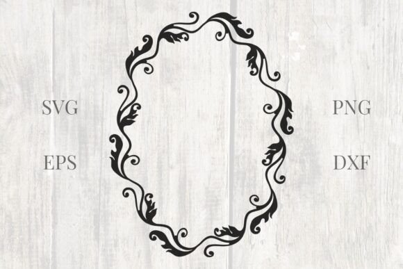 Horizontal Leaves Vintage Wedding Frame: Timeless Elegance for Every Design