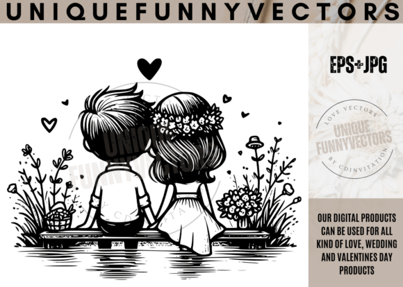 Love Wedding Stick Vectors Svg Eps 218: Charming Characters for Every Celebration
