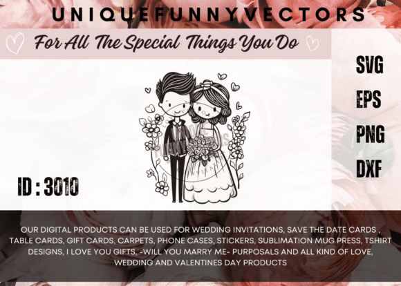 Wedding Couple Stick Figure 3008: Crafting Visual Stories of Love